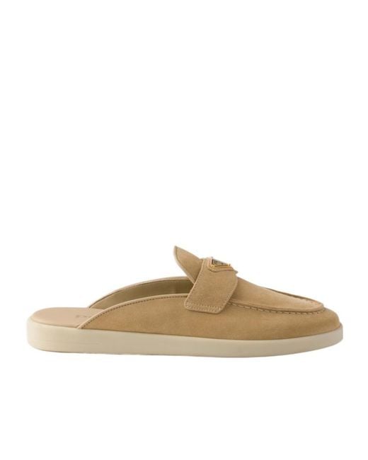 Prada Brown Suede Mules