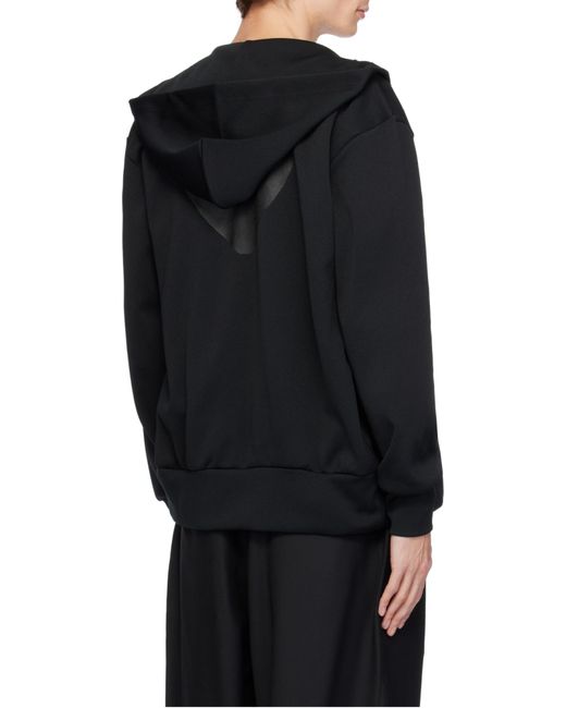 COMME DES GARÇONS PLAY Blue Comme Des Garçons Play Logo Embroidered Zipped Hoodie for men