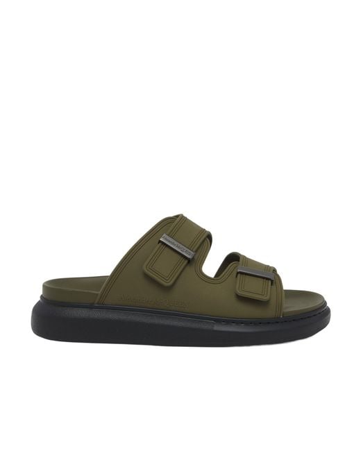McQueen Brown Hybrid Slip-On Slides for men