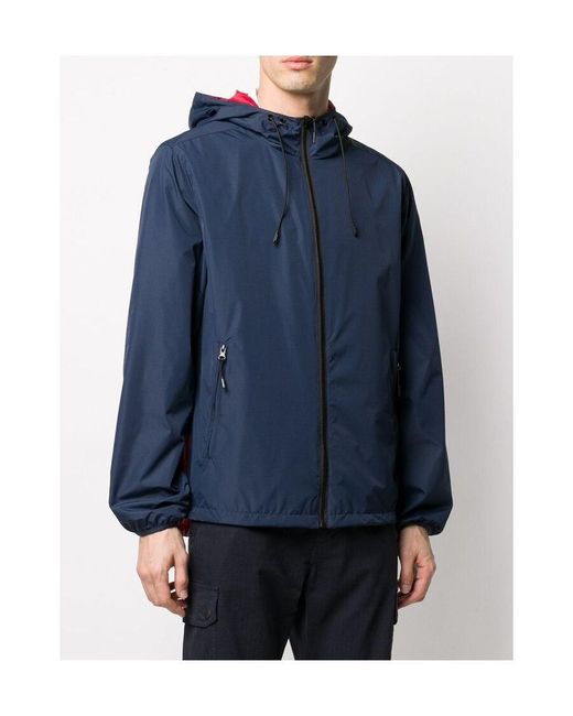 KENZO Blue Zipped Logo Windbreaker for men