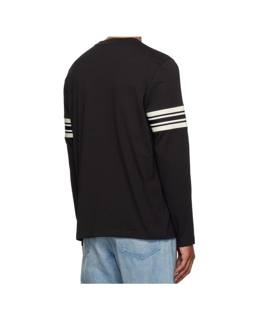 Moncler Black M-Embroidered T-Shirt for men