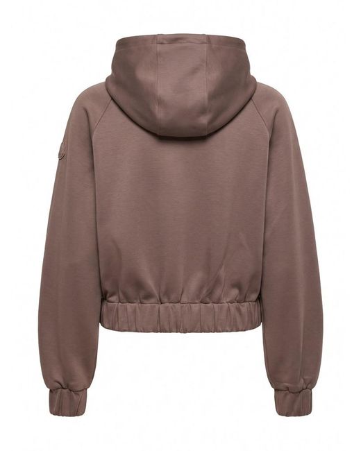 Moncler Brown Technical Fleece Zip-Up Cardigan