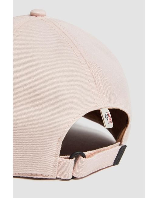 Moncler Pink Grenoble Logo Patch Baseball Cap