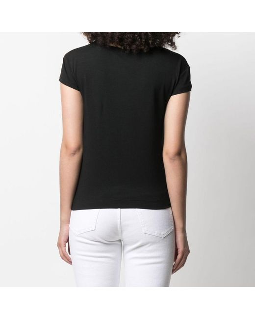 Moschino Black T-Shirt With Round Neck And Short Sleeves
