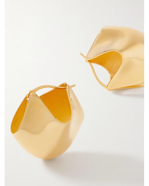 Khaite Metallic Lotus Earrings