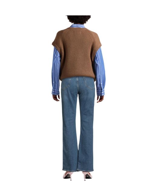 Rag & Bone Blue High-Waisted Medium Bootcut Jeans