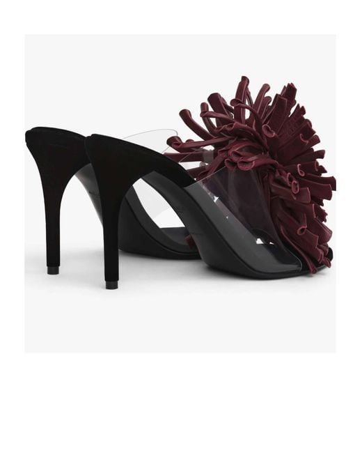 Alaïa Brown 90Mm Leather-Flower Heeled Sandals