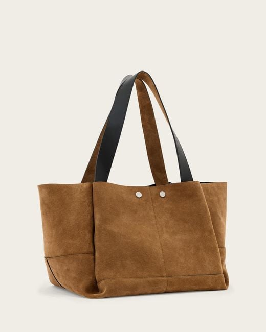 AllSaints Brown Double-Handle Shoulder Bag