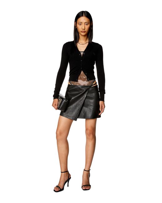 DIESEL Black M-Arte V-Neck Knitted Cardigan