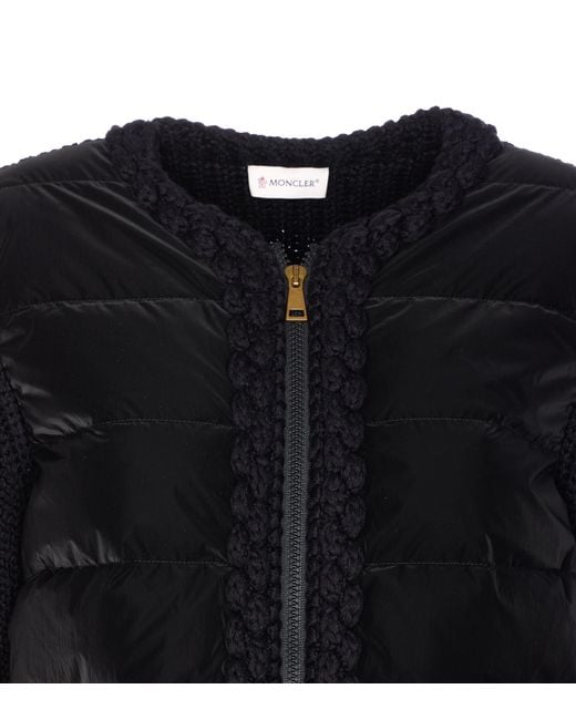Moncler Blue Padded Zip-Up Cardigan