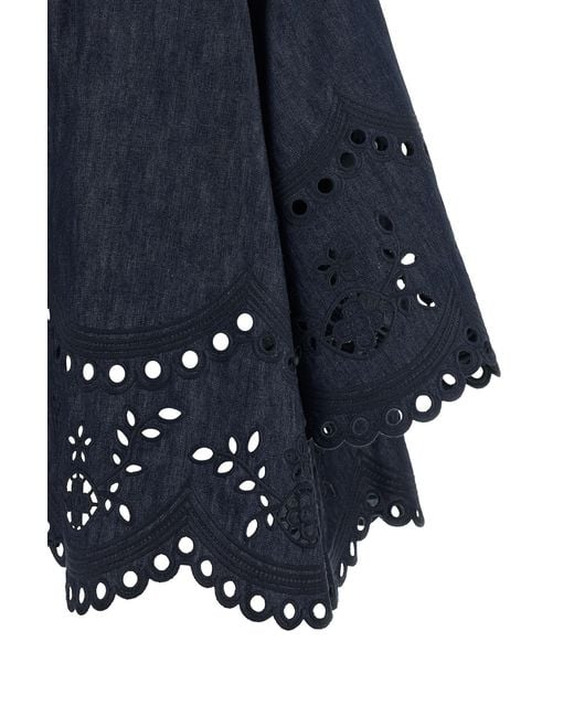Zimmermann Blue Cotton Blouse