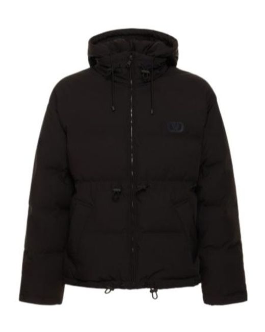 Valentino Black Logo Pattern Down Jacket for men