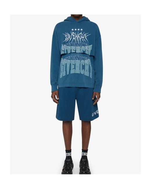 Givenchy Blue Long-Sleeved Sweater for men