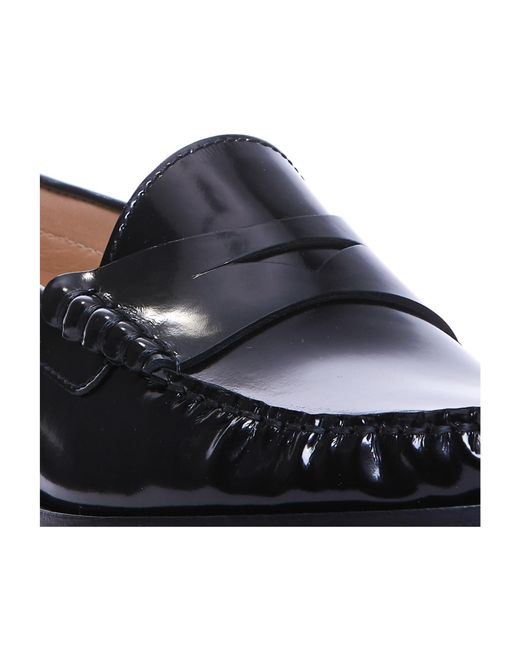 Stuart Weitzman Black Round Head Loafer Shoes