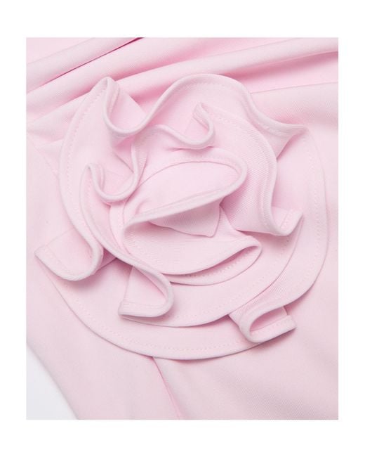 Roland Mouret Pink Draped Floral Detail Dress