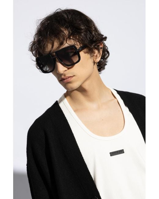 Balmain White Eyewear Soldier Square Frame Sunglasses for men