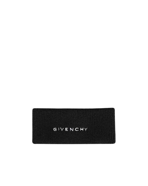 Givenchy Black Logo-Embroidered Headband for men