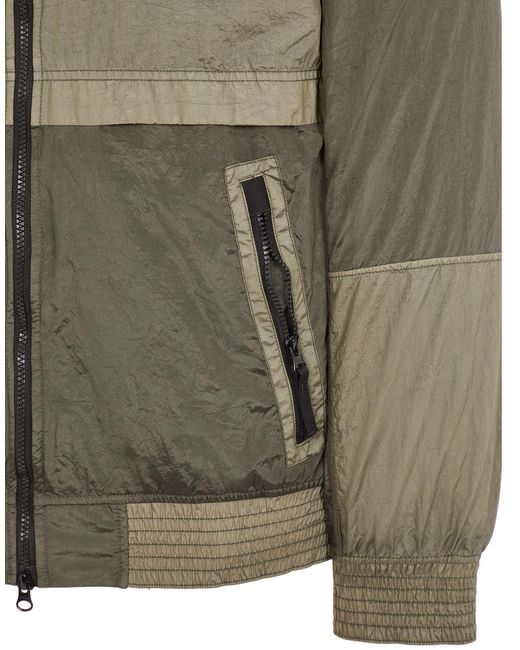 Stone Island Green Watro-Tc Logo Patch Lightweight Jacket for men