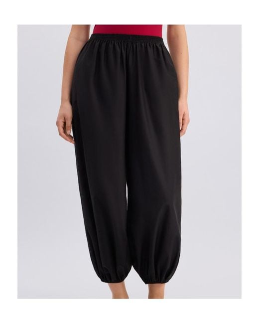 Loulou de Saison Black Elastic-Waist Trousers