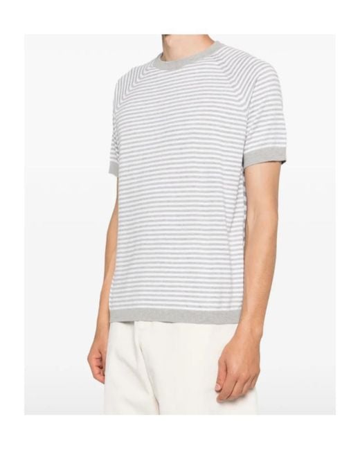 Herno White Striped T-Shirt for men