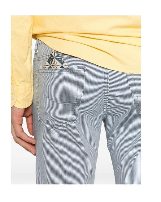 Jacob Cohen Gray Striped Jeans for men
