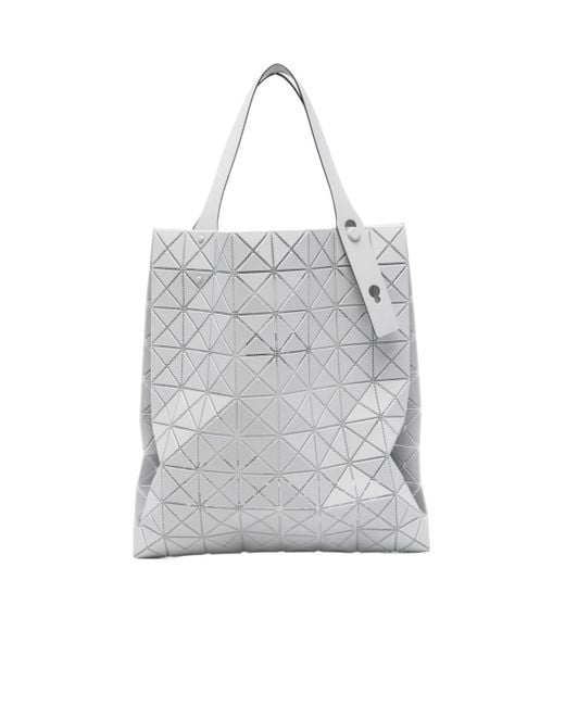 Issey Miyake Gray Prism Plus Geometric Pattern Shopper Bag