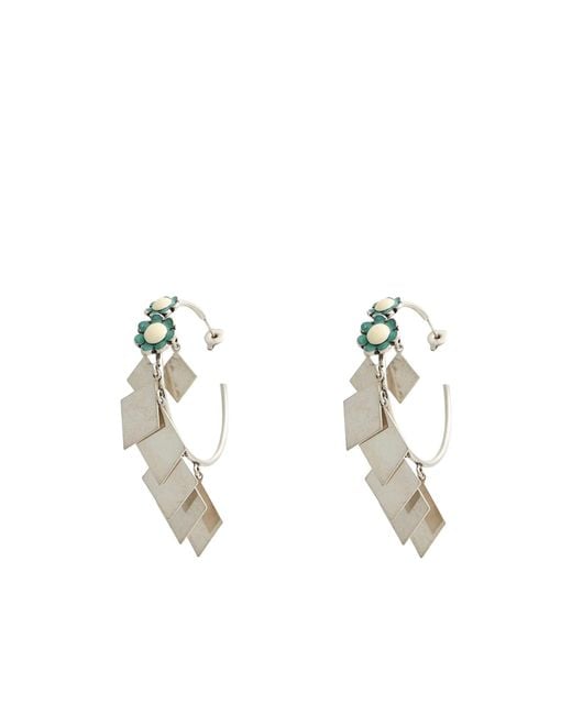 Isabel Marant White Metal Earrings