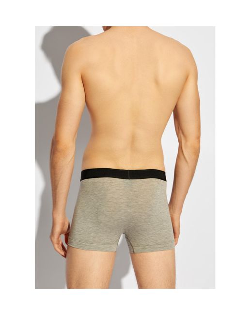 Tom Ford Gray Pack Of Two Logo Waistband Stretched Briefs for men