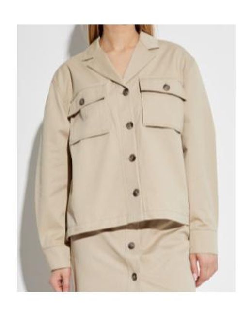 Anine Bing Natural Cotton Shirt Jacket