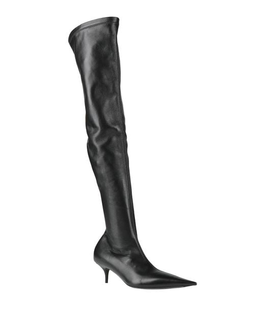 Balenciaga Black Fashionable And Versatile Tall Boots