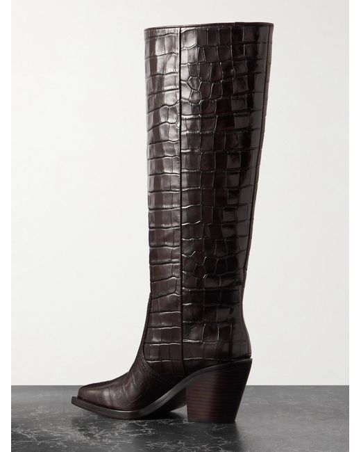 Loeffler Randall Black High-Heeled Denim Boots
