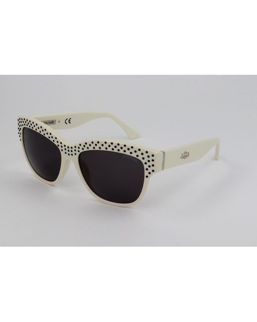 Zadig & Voltaire White Cat Eye Frame Sunglasses for men