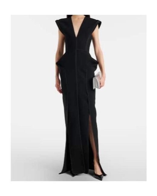 Maticevski Black Graduate Peplum Gown