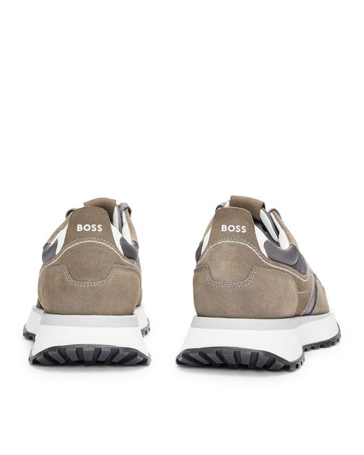 Boss Gray Classic Sneakers for men
