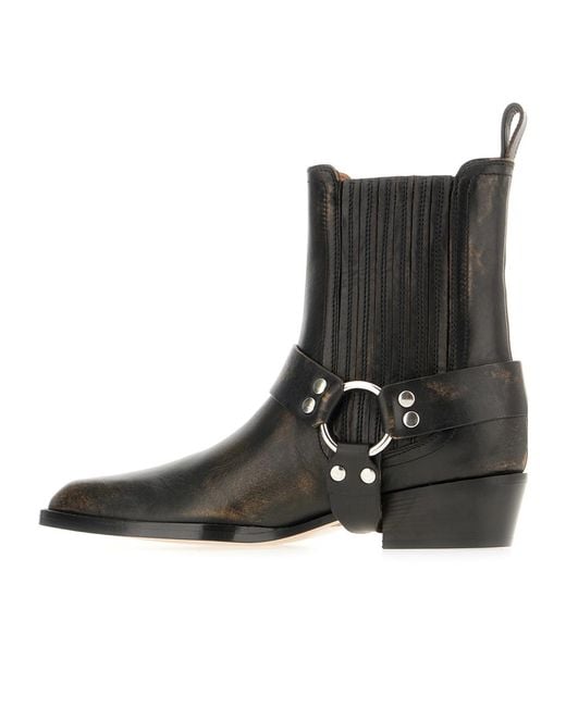Paris Texas Black 35Mm Helena Strap-Detail Ankle Boot