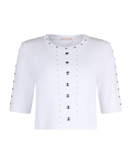 Liu Jo Blue Studded Knitted Top