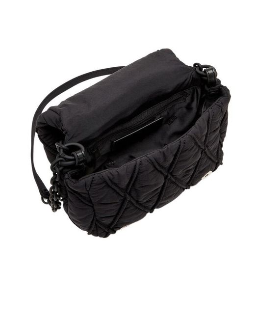DIESEL Black Charm-D S-Small Shoulder Bag