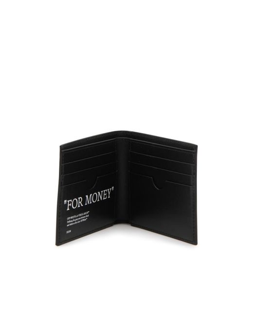 Off-White c/o Virgil Abloh Black 'For Money' Bi-Fold Wallet for men