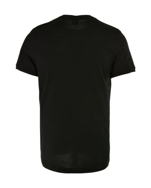 Paul & Shark Black Logo Pattern T-Shirt for men