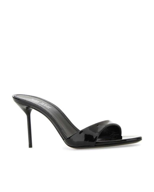 Paris Texas Black Lidia Stiletto Heel Mules