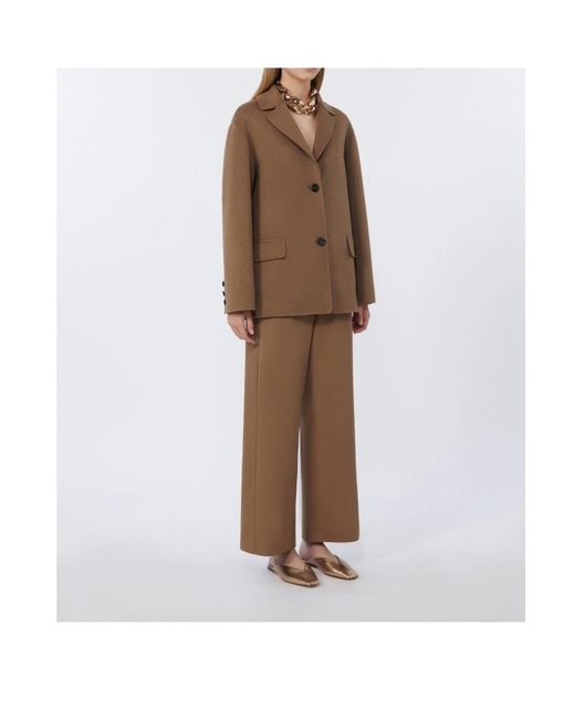 Max Mara Brown 'S Elfi Single Breasted Jacket
