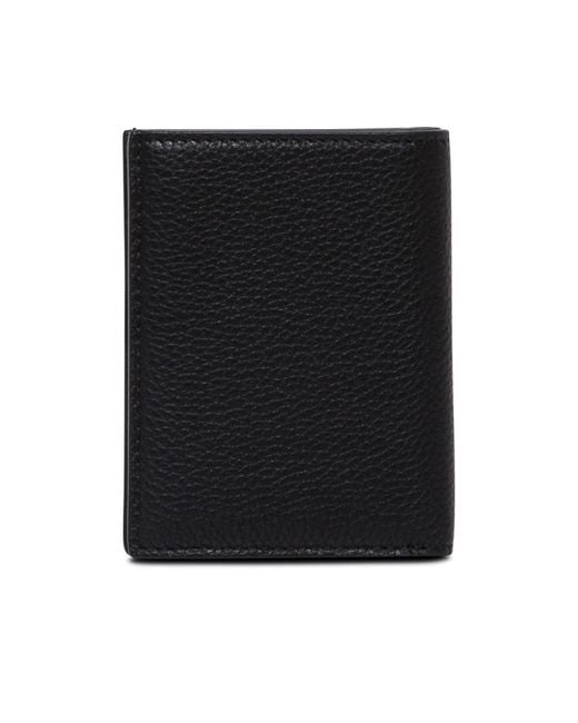 Tom Ford Black Textured Bi-Fold Card Holder for men