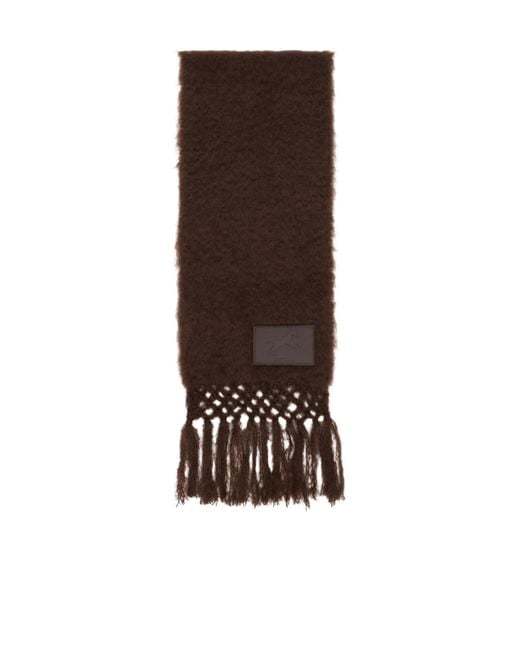 Jil Sander Brown Wool Blend Scarf