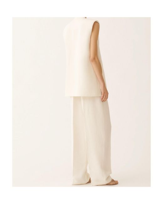 Fabiana Filippi Natural Belted V-Neck Jacket