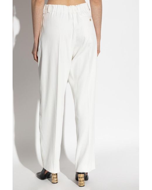 Givenchy White Pleated Trousers