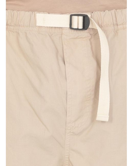 MSGM Natural Buckle-Strap Fastened Thigh-Length Shorts for men
