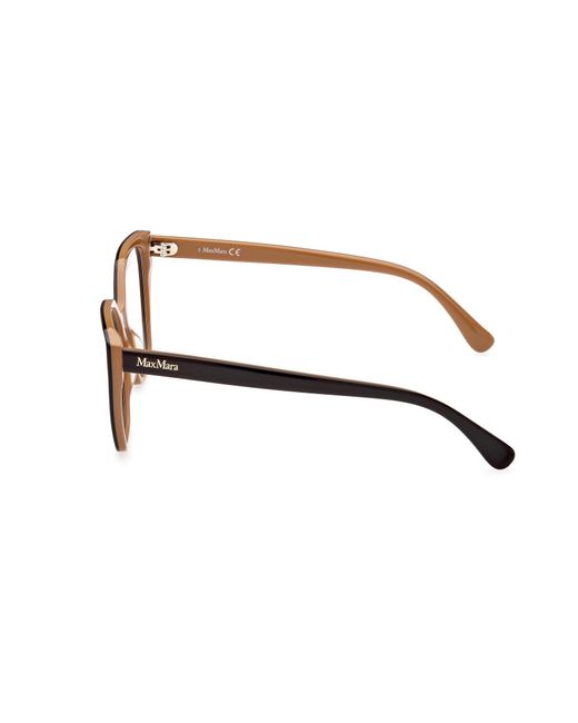 Max Mara White Geometric Frame Glasses