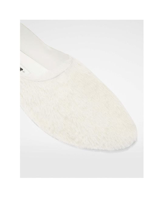 Jil Sander White Slip-On Ballerina Flats
