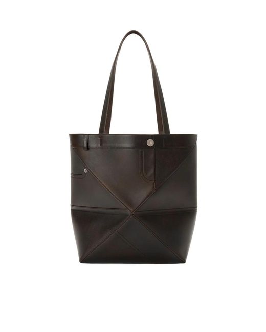 Loewe Black Bags Panta Medium Puzzle Fold Tote Bag