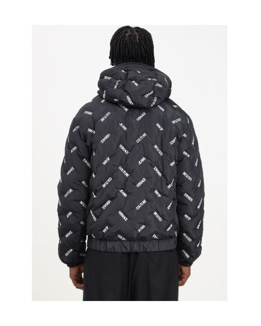 Versace Jeans Gray Couture Logo Puffer Jeans for men